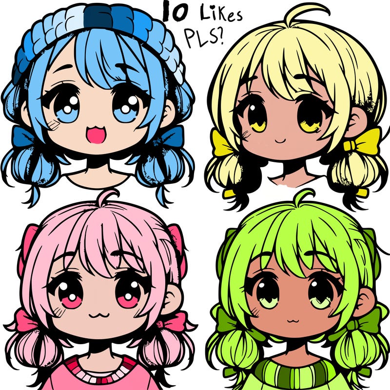 manga character girl kid