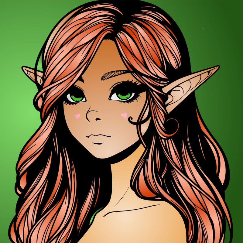 elf girl realistic dark fantasy