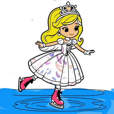 princess skating on ice