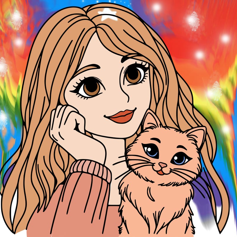 woman with cat