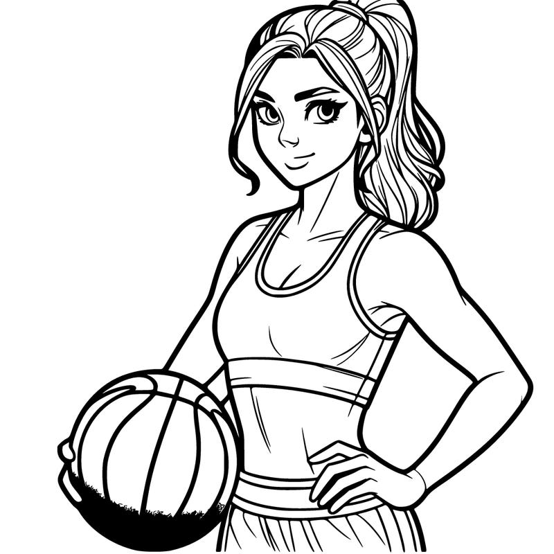 a realistic basketball girl