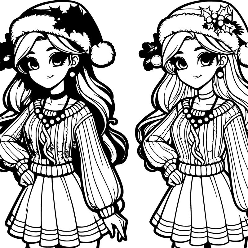 realistic christmas girl