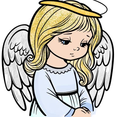 angel looking down from above