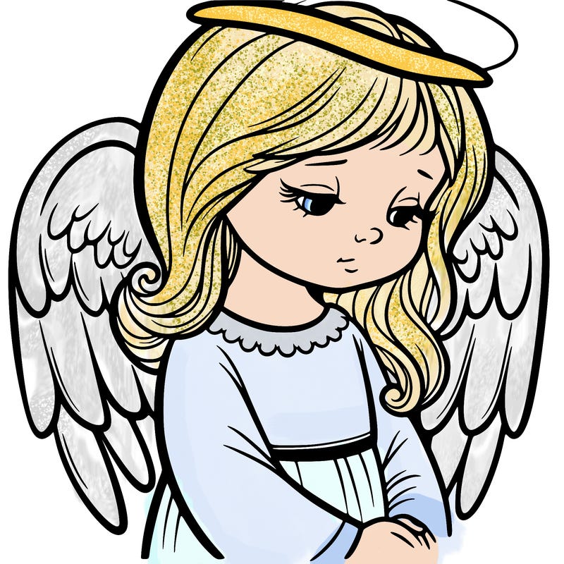 angel looking down from above