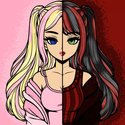 realistic girl split