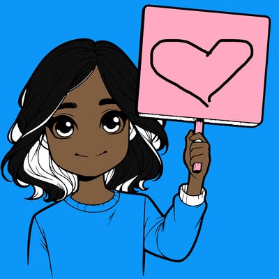 realistic girl holding up a sign