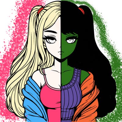 realistic girl split