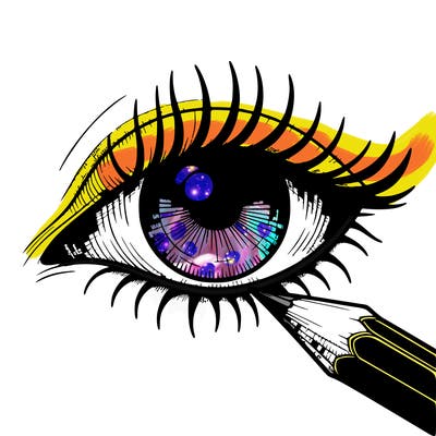 eye drawing pencil