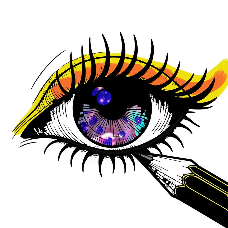 eye drawing pencil