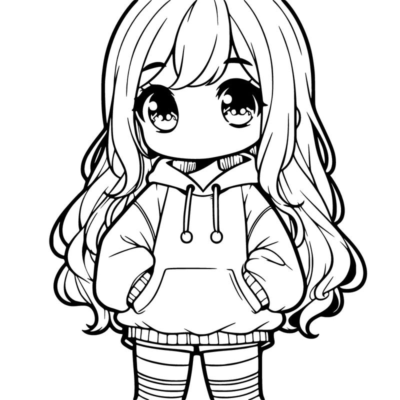 cute girl in hoodie
