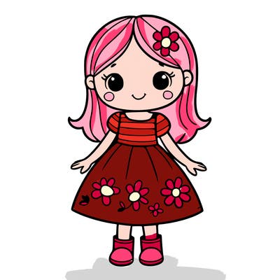 girl in a flower dress