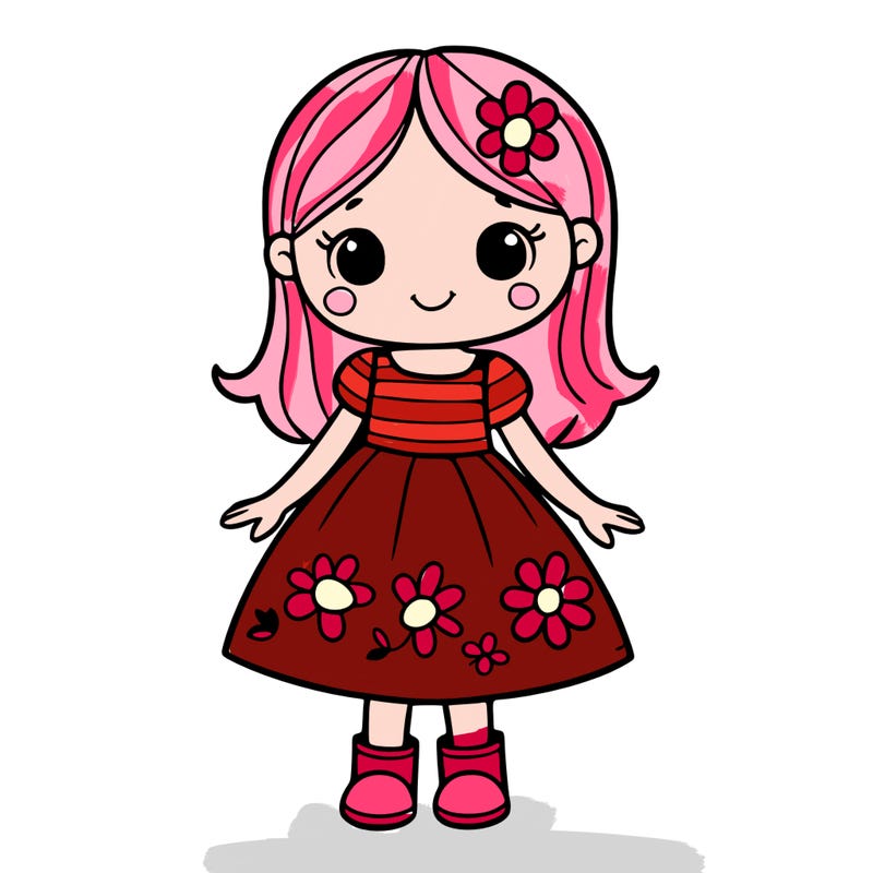 girl in a flower dress