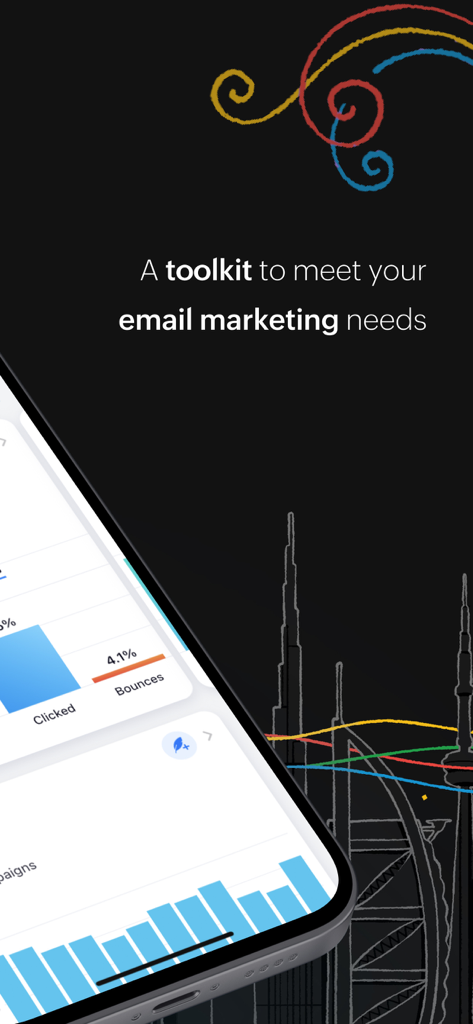 Zoho Campaigns-Email Marketing - Zoho Campaigns app analytics dashboard showing email performance metrics