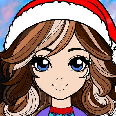 realistic christmas girl