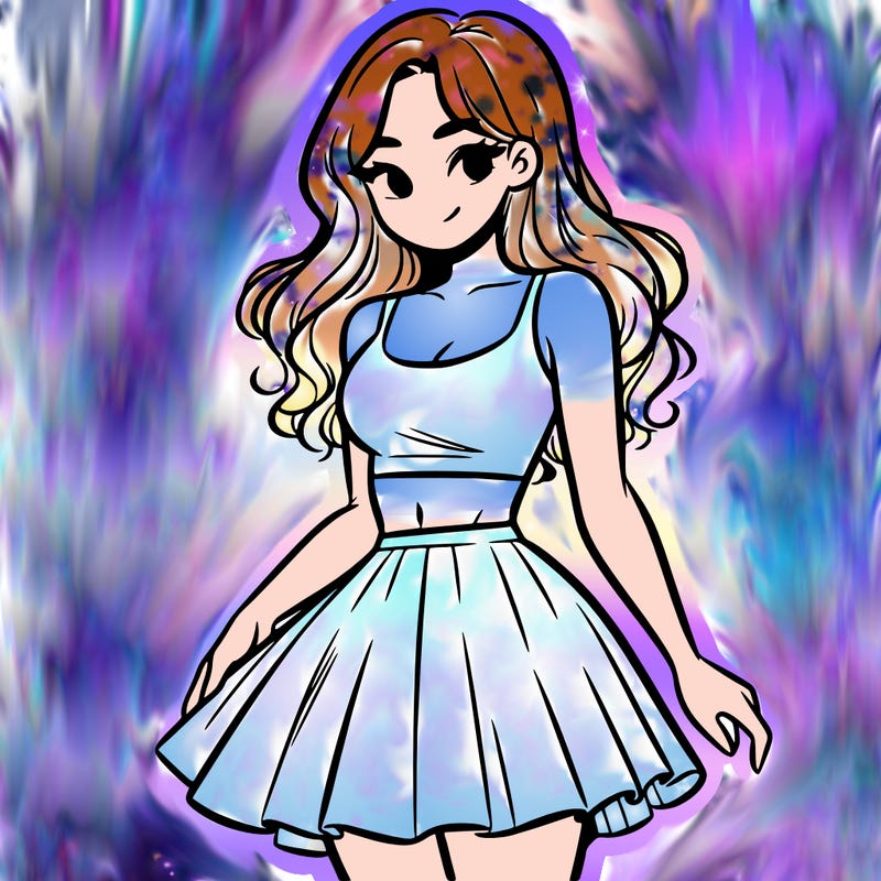 woman in a skirt and crop top