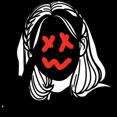 a self portrait of a girl with no face