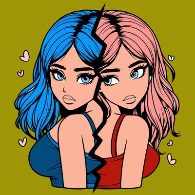 realistic girl split