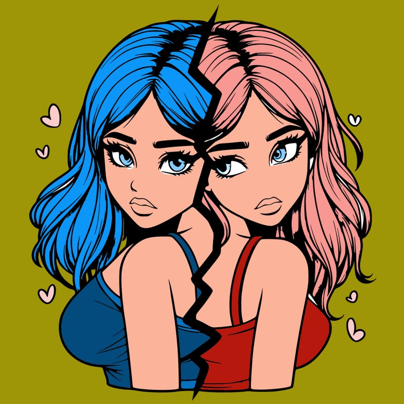 realistic girl split