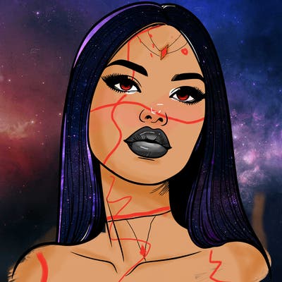 realistic woman with full lips