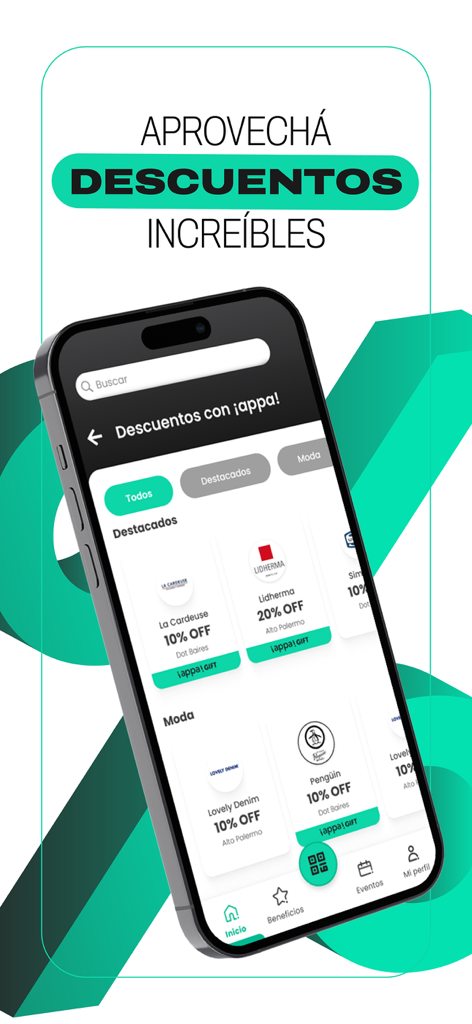 ¡appa! - Interface do aplicativo móvel do appa exibindo descontos em shoppings e recompensas de lojas