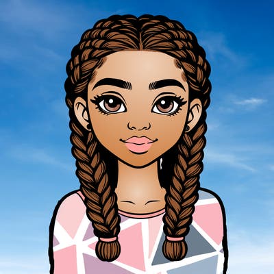 realistic girl with braids