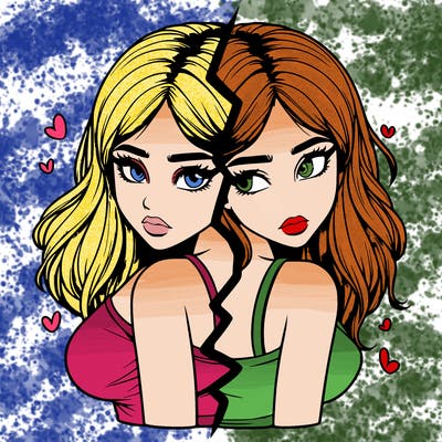 realistic girl split