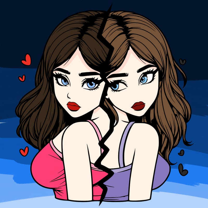 realistic girl split