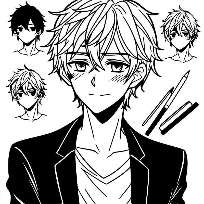 male manga character