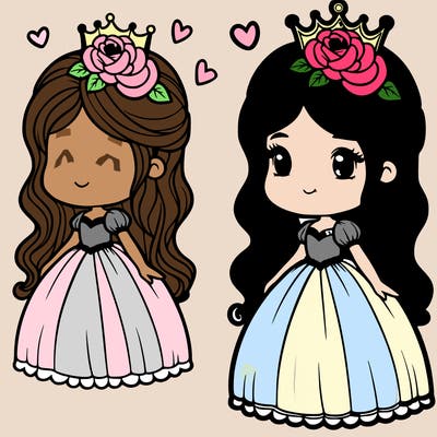 princess with rose crown