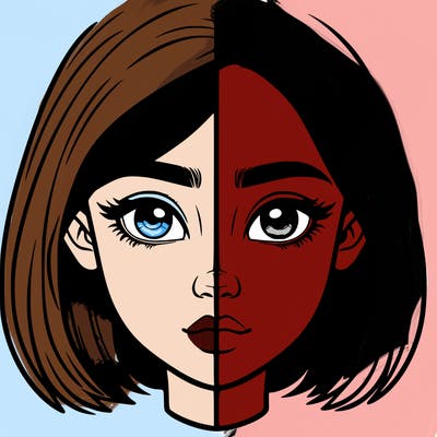 realistic girl split