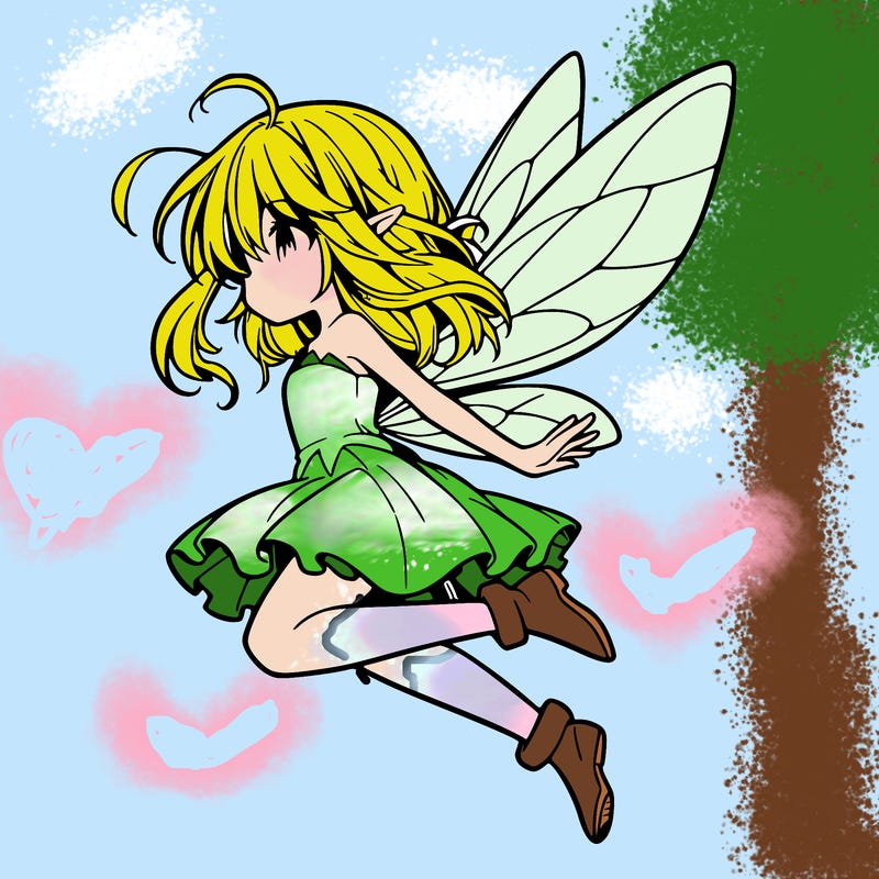manga fairy flying