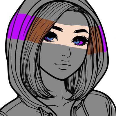 realistic adult girl with hoodie on