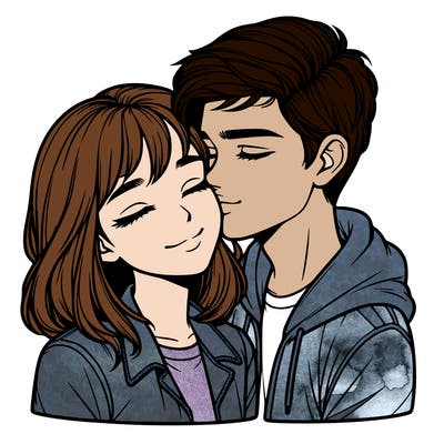 realistic girl and boy  love