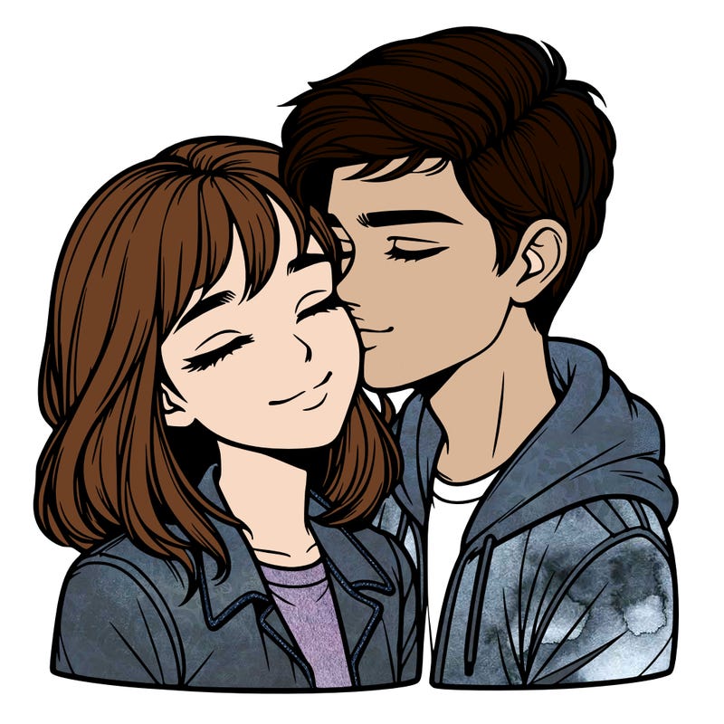 realistic girl and boy  love