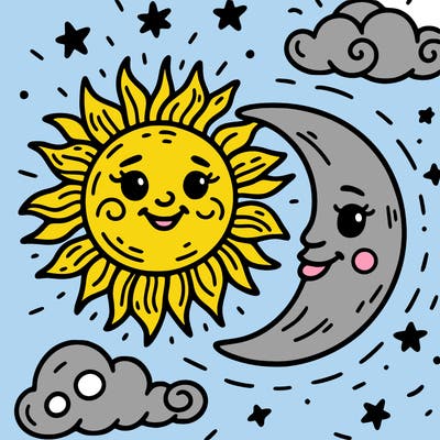 sun and moon