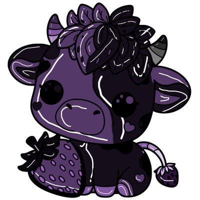 cute strawberry cow