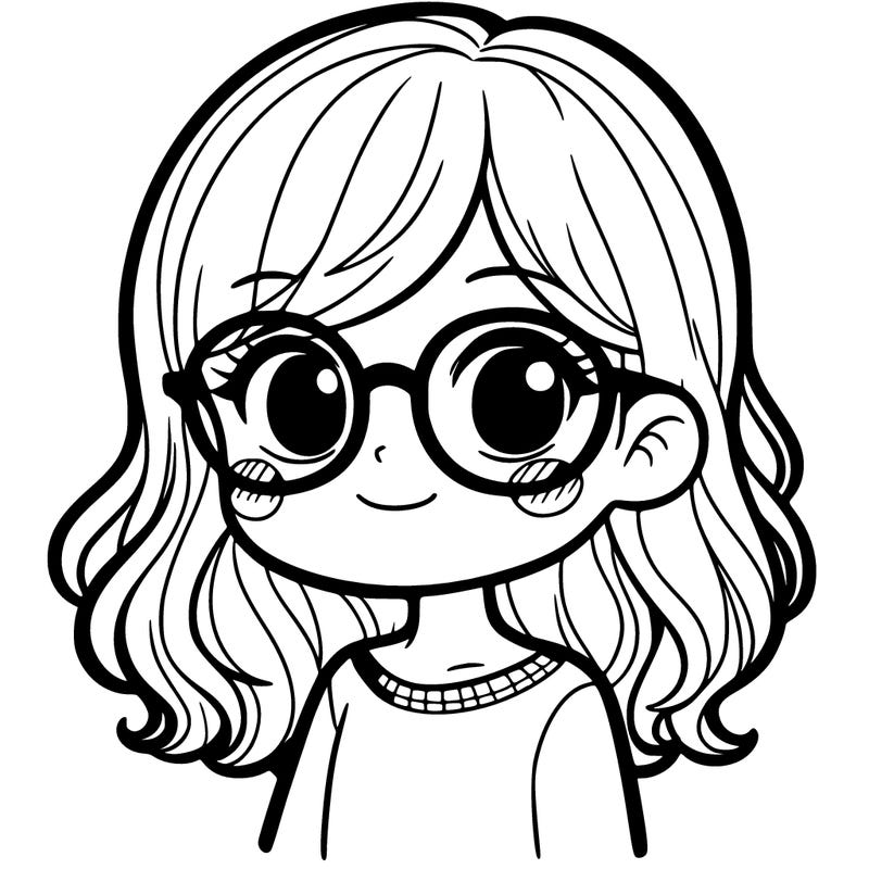 girl with glasses