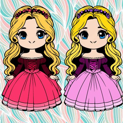 twin realistic princesses