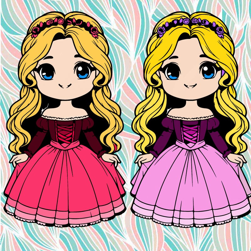 twin realistic princesses