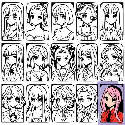 girls that look diffrent anime