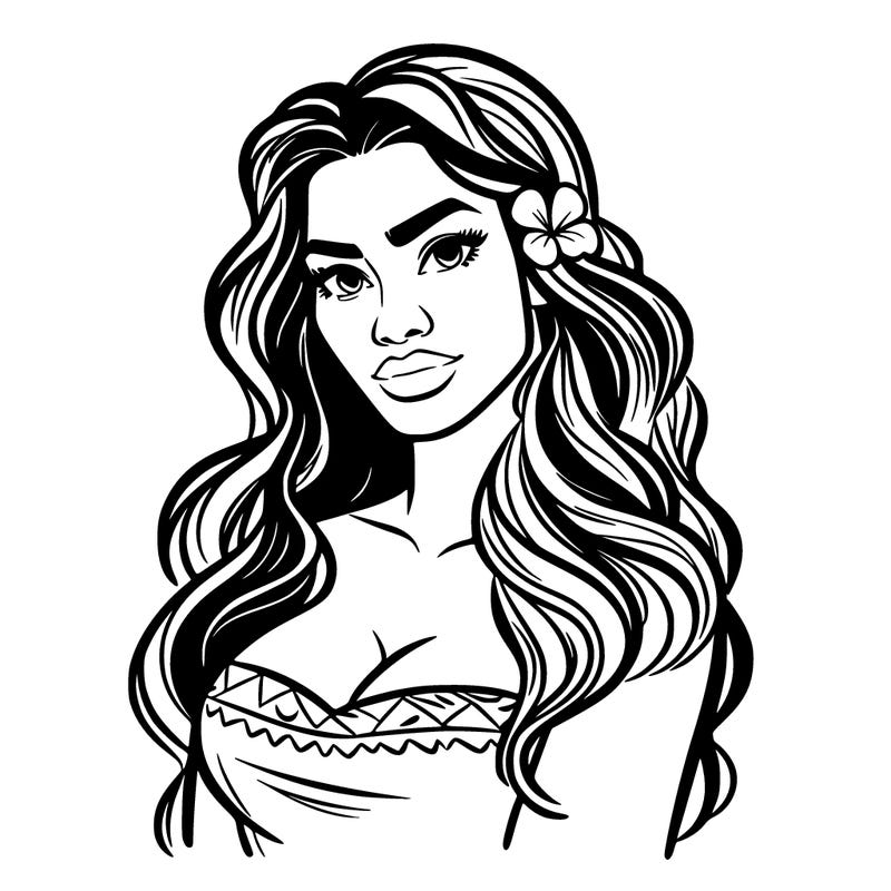 a realistic polynesian woman with a samoan pacific look and a taupou
