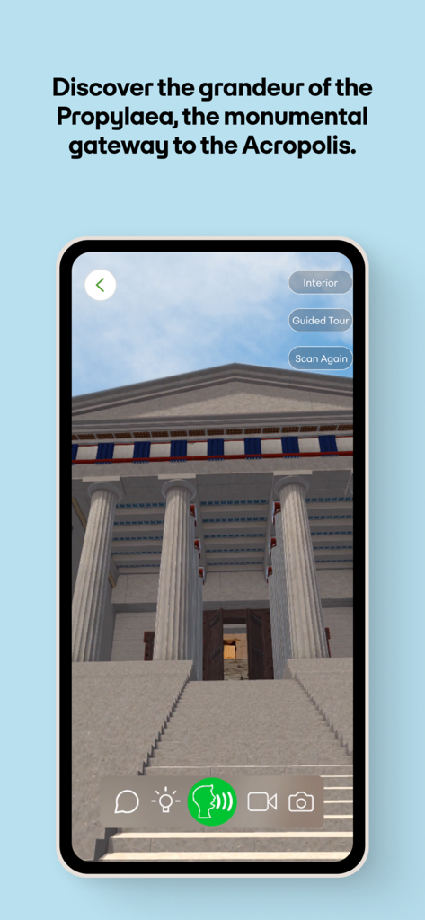 COSMOTE CHRONOS - 3D digital reconstruction of the Propylaea gateway in the COSMOTE CHRONOS app