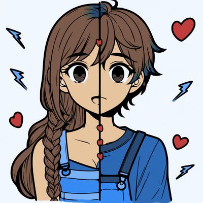 realistic girl boy split