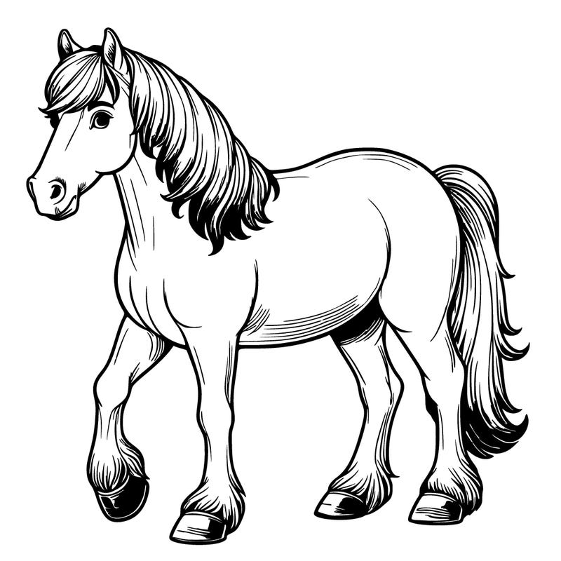 realistic horse