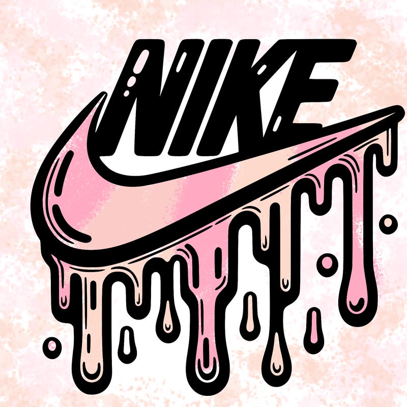 dripping nike logo