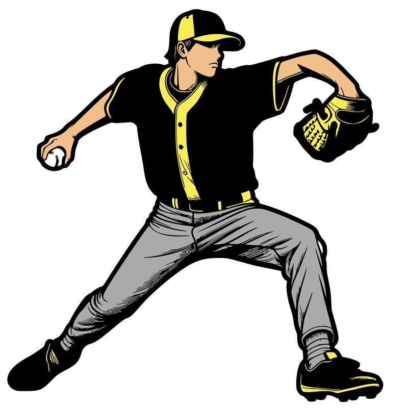 a realistic depiction of a baseball pitcher