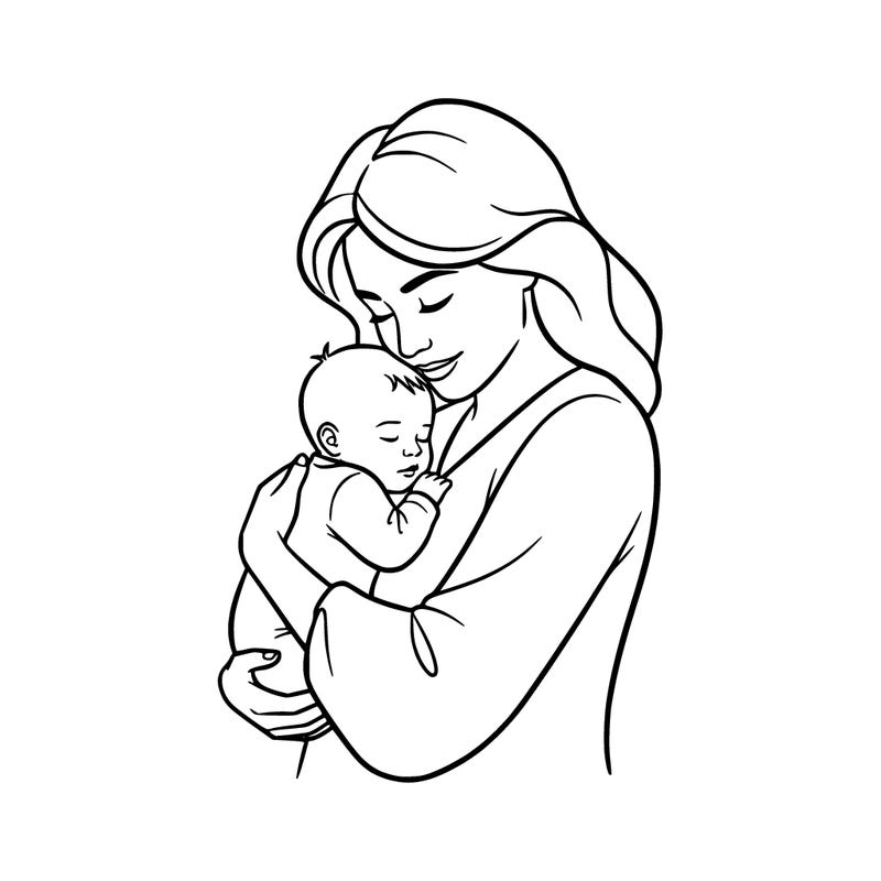 mom and baby cuddling