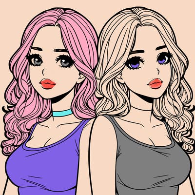 realistic twin sisters