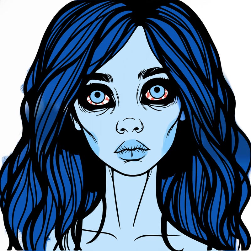 scary beautiful realistic girl