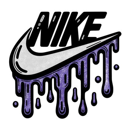 dripping nike logo
